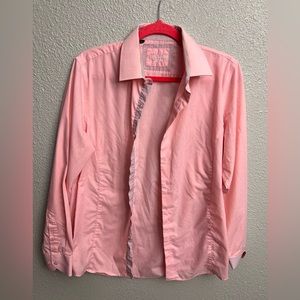 Rosso-Milano light pink long sleeve button up dress shirt